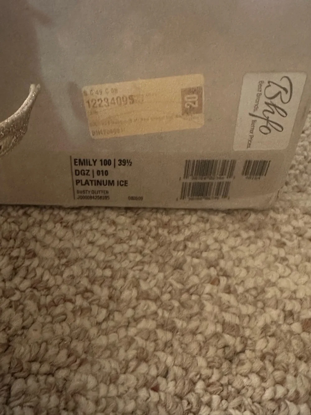 Jimmy Choo Champagne Gold Glitter Ankle-Strap Heels - Picture 4 of 5
